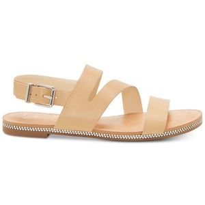 NWT Jessica Simpson Braelyn Flat Sandals in Buff